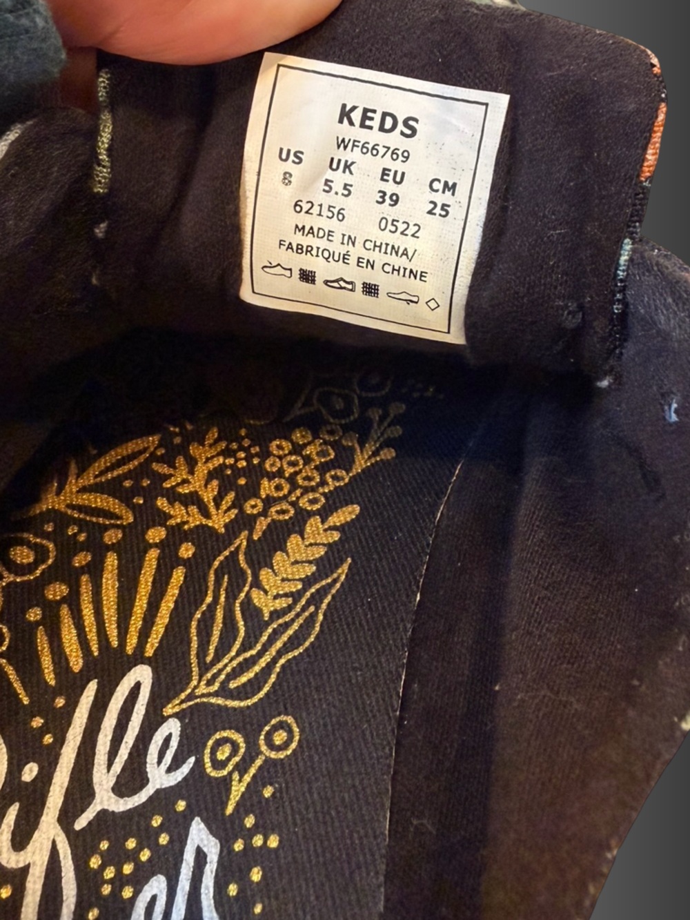 Keds x Rifle Paper Co Triple Kick Platform Sneaker Black Floral Casual Sz 8 - Picture 8 of 8